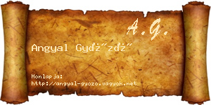 Angyal Győző névjegykártya