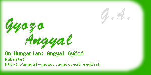 gyozo angyal business card