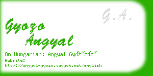 gyozo angyal business card